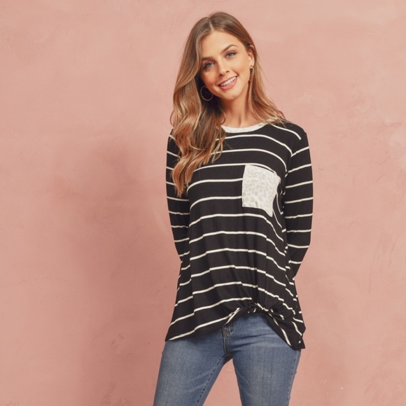 Striped Cheetah Top - Picture 2 of 3